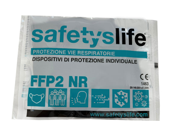 Mascherine Grigie FFP2 NR SAFETYSLIFE® monouso (box da 25 unità)