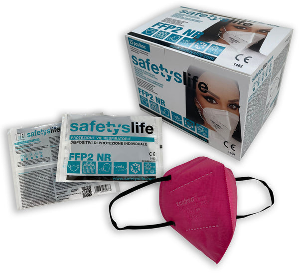 Masques FFP2 NR SAFETYSLIFE® à usage unique (boîte de 25 pièces)